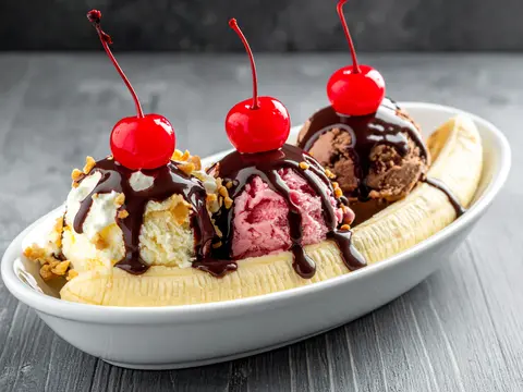 Banana Split à la Sauce Fudge