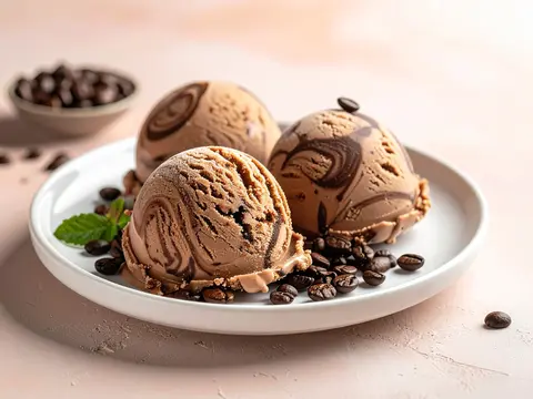 Glace Marbrée Moka Amandes