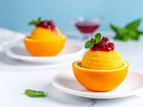 Orange Givrée aux Airelles
