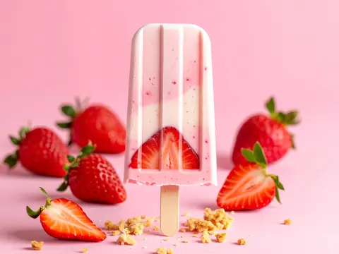Popsicle Fraises & Crème